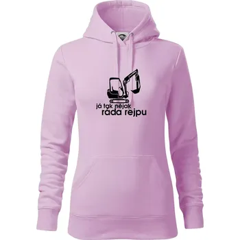 Dámská mikina Já tak nějak ráda rejpu - Mikina dámská Cape s kapucí - S ( Orchid )