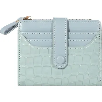 Elegantní dámská peněženka s dvojitým zipem | peněženka, pouzdro na karty - Modrý