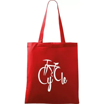 Nákupní taška Cycle kolo - Taška bavlněná - 42 x 38 cm ( Červená )