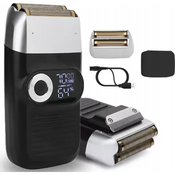 Holicí strojek HOLICÍ STROJEK PRO MUŽE VODĚODOLNÝ BEZDRÁTOVÝ S DVOJITOU ČEPELÍ