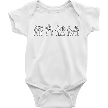 Kojenecký body Evoluce vztahu - Body kojenecké s krátkým rukávem - Krátký r. do 3 měs ( Bílá )