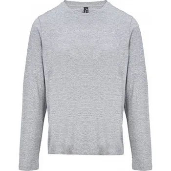 Sol's Dámské tričko Monarch s dlouhým rukávem 100% bavlna Barva: šedá melange, Velikost: XS L04443