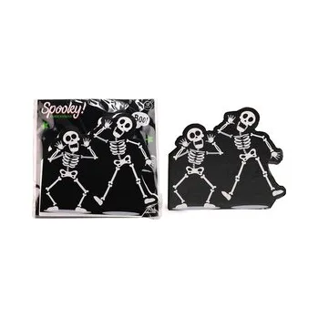 Stolování Papírový ubrousek - balení 12 ks - 3 vrstvé - párty - Kostlivec Halloween