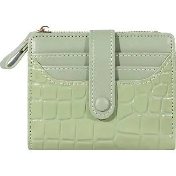 Mini peněženka s krokodýlím vzorem | dámská peněženka, malá peněženka - Zelený