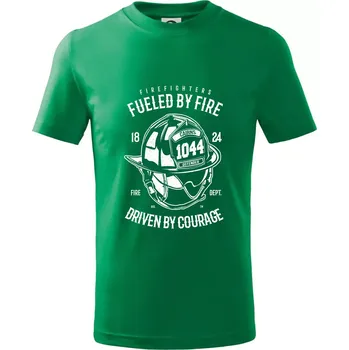 Fueled By Fire - Tričko dětské bavlněné - 98 cm / 2 roky ( Středně zelená )