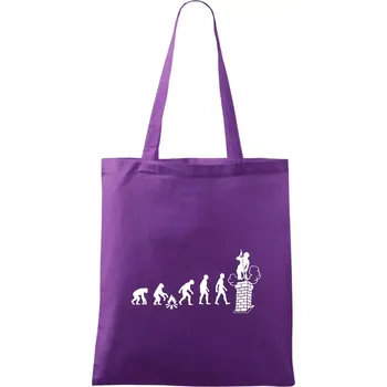 Evoluce kominík - Taška bavlněná - 42 x 38 cm ( Fialová )