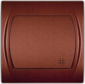 vypínač Křížový vypínač pod omítku Karlik, odstíny hnědé 9LWP-6