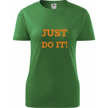 Dámské tričko Zelené dámské tričko Just do it - barva zelená - velikost XL