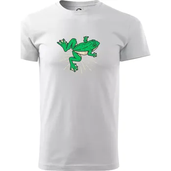 Pánské tričko Žába zelená kreslená - Triko extra velké (5-8XL) - 7XL ( Bílá )