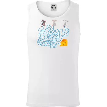 Myší cesta hlavolam - Tílko pánské Core - L ( Bílá )