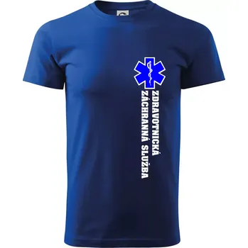 Pánské tričko Hvězda života - zdravotnická záchranná služba - Triko extra velké (5-8XL) - 8XL ( Královská modrá )