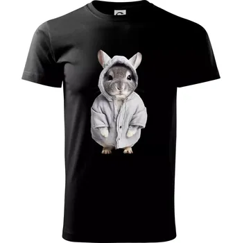 Pánské tričko Křeček v mikině - Triko extra velké (5-8XL) - 6XL ( Černá )