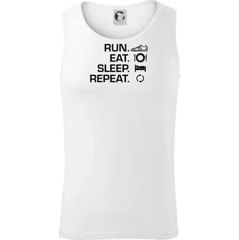 Run eat sleep repeat - Tílko pánské Core - L ( Bílá )