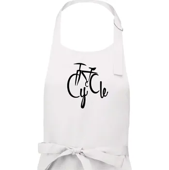 Kuchyňská zástěra Cycle kolo - Dámská zástěra na vaření - Univerzální velikost ( Bílá )