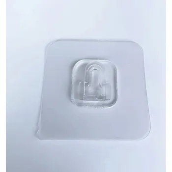 Věšák Plastový silný nalepovací háček na zeď | háček, držák - průhledný-2