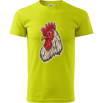 Pánské tričko Kohout naštvaný - Klasické pánské triko vyšší gramáže - XS ( Limetková )