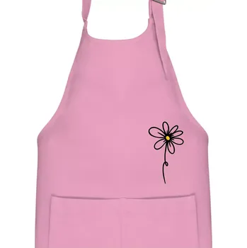 Kuchyňská zástěra Kopretina - dole na výšku - Dětská zástěra na vaření - Univerzální velikost ( Růžová )