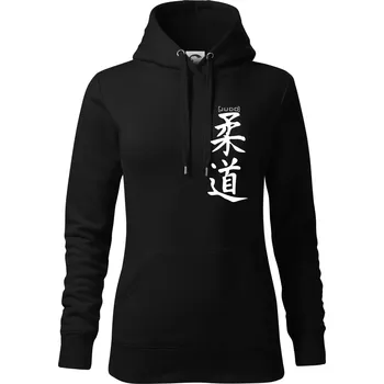 Dámská mikina Judo nápis japan - Mikina dámská Cape s kapucí - S ( Černá )