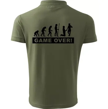 Pánská košile Game over evoluce - Polokošile pánská Pique Polo 203 - 4XL ( Khaki )