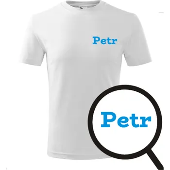 Chlapecké oblečení Bílé dětské tričko Petr - dětské tričko se jménem - barva bílá - velikost 6let