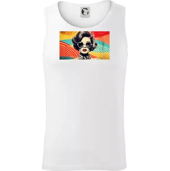 Retro žena - Tílko pánské Core - M ( Bílá )