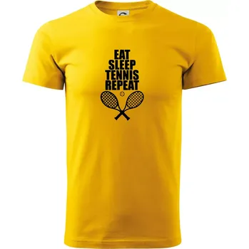 Eat sleep tennis - Triko extra velké (5-8XL) - 8XL ( Žlutá )