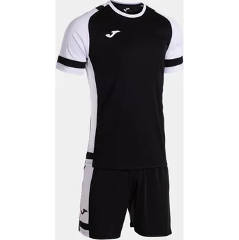 Chlapecké tričko Pánská/Chlapecká sportovní souprava JOMA LIDER SET BLACK WHITE Velikost: 3XL, Barva: BLACK-WHITE