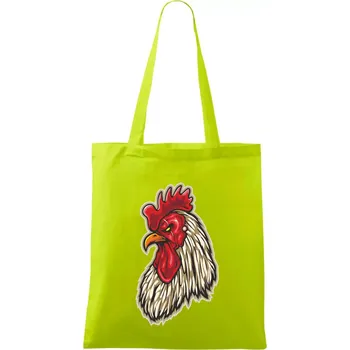 Kohout naštvaný - Taška bavlněná - 42 x 38 cm ( Limetková )