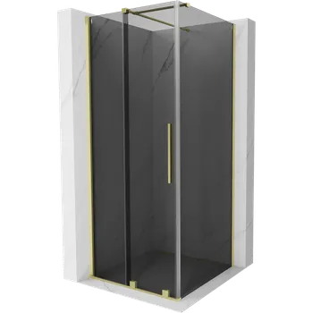 Mexen Velar sprchový kout posuvný 120 x 120 cm, grafit, zlatá kartáčovaná - 871-120-120-41-55 Sprchové kouty