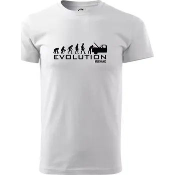 Evoluce mechanik - Triko extra velké (5-8XL) - 6XL ( Bílá )