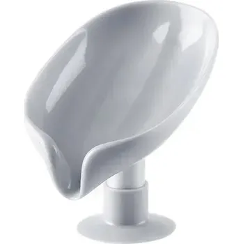 Mýdlenka Elegantní držák na mýdlo ve tvaru listu | držák mýdla, koupelnový doplněk - Šedá 1 ks