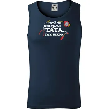 Když to neopraví táta, tak nikdo barevné - Tílko pánské Core - 2XL ( Námořní modrá (velmi tmavá - téměř černá) )