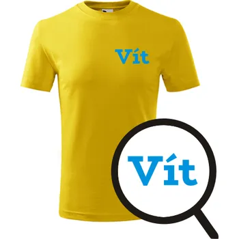 Chlapecké tričko Žluté dětské tričko Vít - dětské tričko se jménem - barva žlutá - velikost 10let