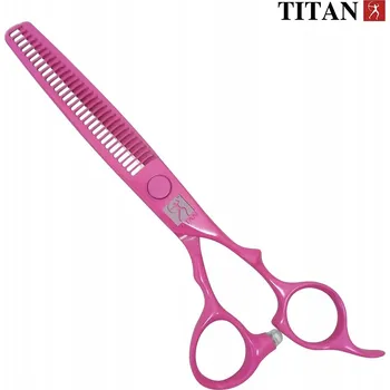 Kadeřnické nůžky Kadeřnické trimovací nůžky 6" TITAN VG10 Professional, růžové