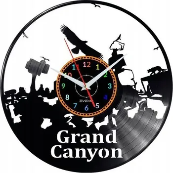 Hodiny GRAND CANYON HODINY NÁSTĚNNÉ DEKORATIVNÍ MODERNÍ VINYLOVÁ DESKA VINYL NA ZEĎ