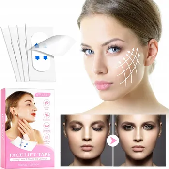 Pleťová maska 120 ks V Samolepky na obličej pro skryté vypnutí pleti