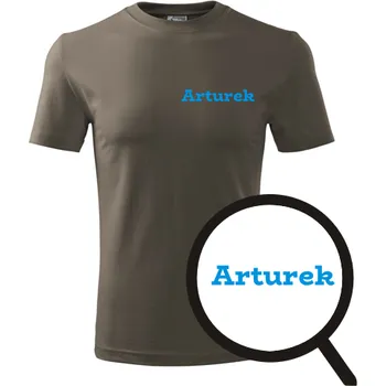 Army tričko Arturek - dětské tričko se jménem - barva hnědá - velikost XXL