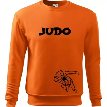 Pánská mikina Judo nápis + postavy - Mikina Essential pánská - M ( Oranžová )