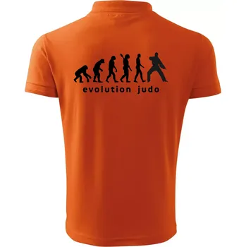 Pánská košile Judo evoluce - úder - Polokošile pánská Pique Polo 203 - 2XL ( Oranžová )