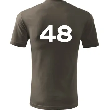 Army tričko s číslem 48 - na fotbal - fotbalové tričko - barva hnědá - velikost XXL