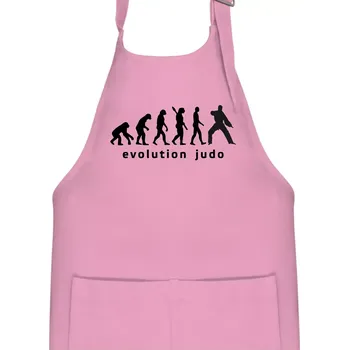 Kuchyňská zástěra Judo evoluce - úder - Dětská zástěra na vaření - Univerzální velikost ( Růžová )