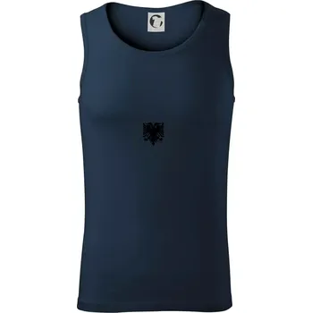 Albánie obrys mapa - Tílko pánské Core - XL ( Námořní modrá (velmi tmavá - téměř černá) )