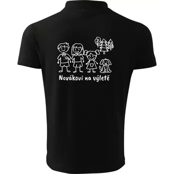 Pánská košile Vaše rodina na výletě - Polokošile pánská Pique Polo 203 - L ( Černá )