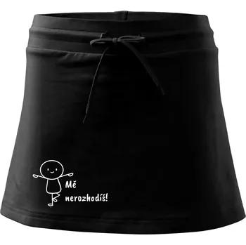 Dámská sukně Mě nerozhodíš - Sportovní sukně - two in one - XL ( Černá )