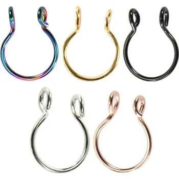 Piercing Falešný piercing | septum piercing - Styl 2,černá