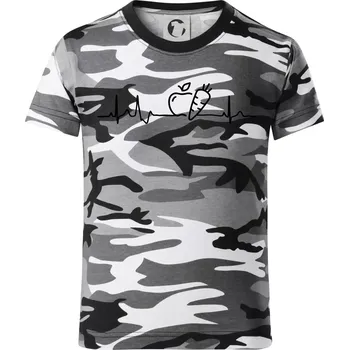 Chlapecké oblečení EKG zelenina - Dětské maskáčové triko - 134 cm/8 let ( Šedý maskáč )