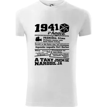 Pánská móda 1941 v kostce - Viper FIT - Pánské zůžené tričko - 3XL ( Bílá )