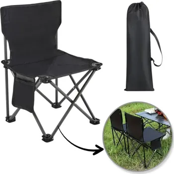 Flamenco Mystique Skládací kempingová rybářská turistická židle s kapsou KRT12CZ pro pohodlné posezení v přírodě