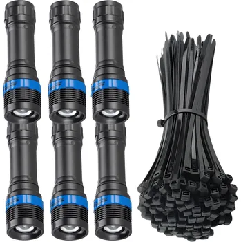 Svítilna Camerazar Sada 6 LED svítilen se 100 stahovacími pásky pro všestranné využití