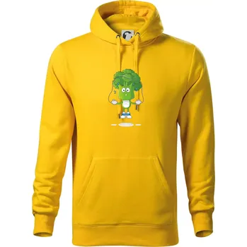 Pánská mikina Brokolice a švihadlo - Mikina pánská Cape s kapucí - 3XL ( Žlutá )